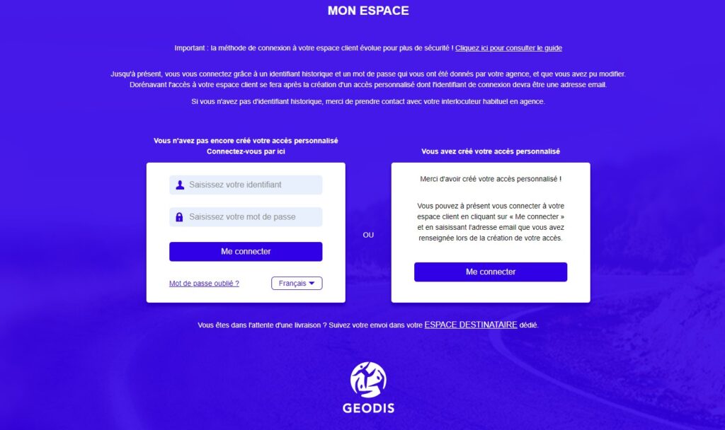 espace client geodis