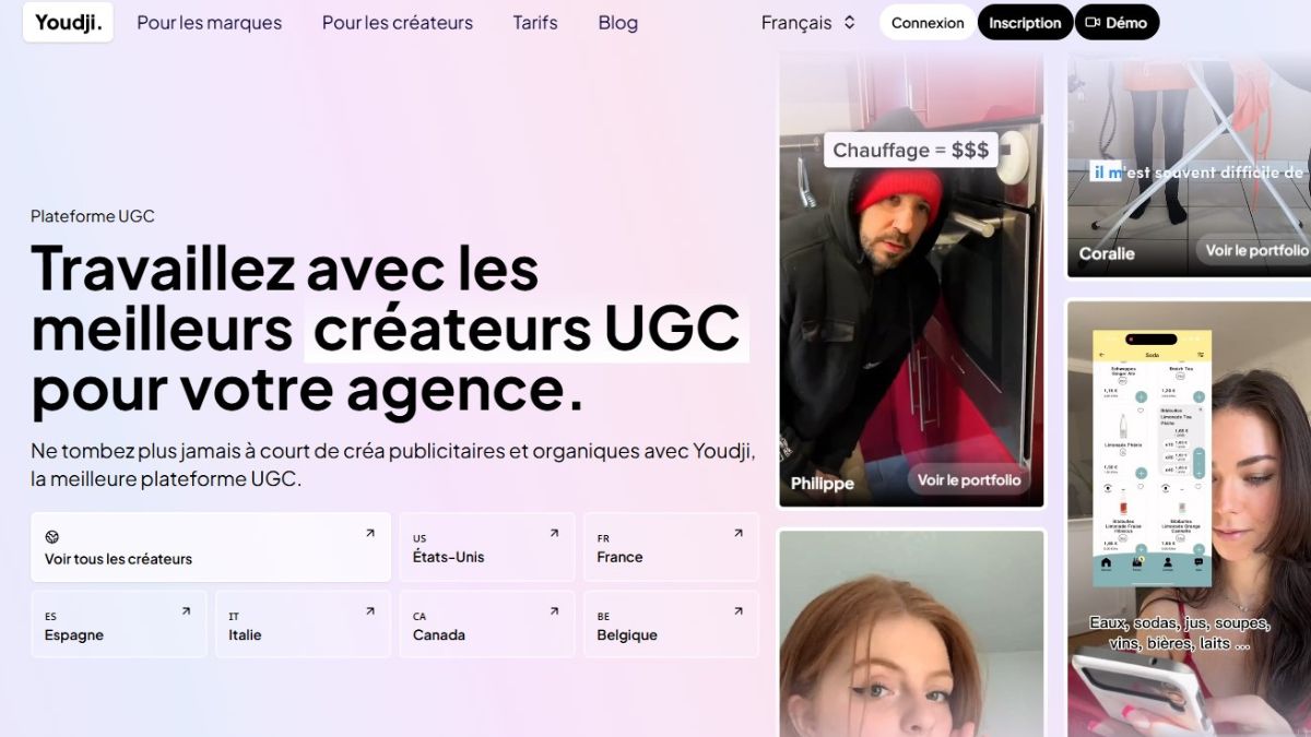 Youdji : la plateforme UGC sans abonnement pour collaborer avec des créateurs